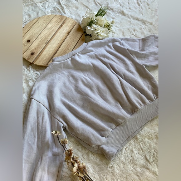 Wild Fable | Cropped Light Grey Sweatshirt - Picture 5 of 5